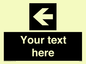 IV7082: Custom Directional signage black arrow left