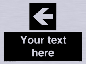 IV7082: Custom Directional signage black arrow left