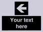 IV7082: Custom Directional signage black arrow left