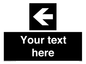 IV7082: Custom Directional signage black arrow left