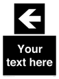 IV7082: Custom Directional signage black arrow left