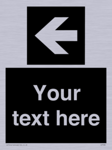 IV7082: Custom Directional signage black arrow left