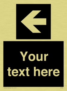 IV7082: Custom Directional signage black arrow left