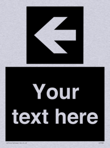 IV7082: Custom Directional signage black arrow left
