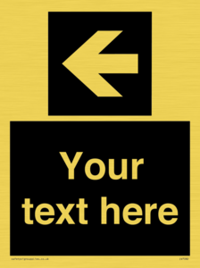 IV7082: Custom Directional signage black arrow left