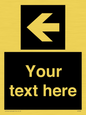 IV7082: Custom Directional signage black arrow left