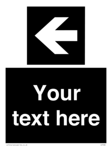 IV7082: Custom Directional signage black arrow left