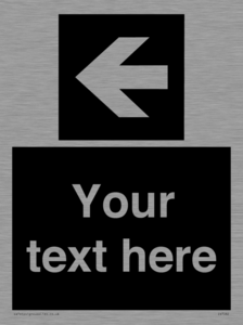 IV7082: Custom Directional signage black arrow left