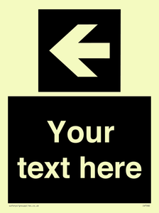 IV7082: Custom Directional signage black arrow left