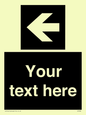 IV7082: Custom Directional signage black arrow left