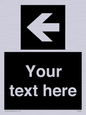 IV7082: Custom Directional signage black arrow left