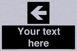 IV7082: Custom Directional signage black arrow left