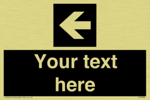 IV7082: Custom Directional signage black arrow left