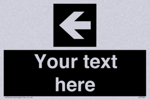 IV7082: Custom Directional signage black arrow left