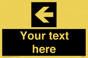 IV7082: Custom Directional signage black arrow left