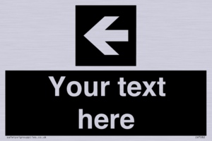 IV7082: Custom Directional signage black arrow left