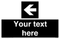 IV7082: Custom Directional signage black arrow left