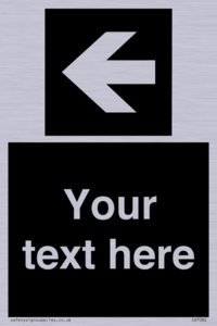 IV7082: Custom Directional signage black arrow left