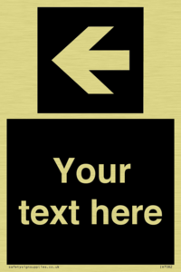 IV7082: Custom Directional signage black arrow left