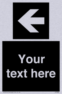 IV7082: Custom Directional signage black arrow left