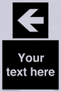 IV7082: Custom Directional signage black arrow left