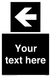 IV7082: Custom Directional signage black arrow left