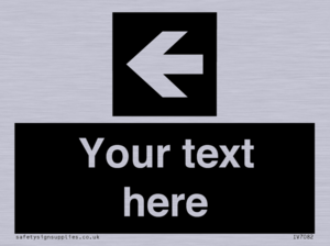 IV7082: Custom Directional signage black arrow left