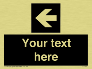 IV7082: Custom Directional signage black arrow left