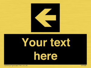 IV7082: Custom Directional signage black arrow left