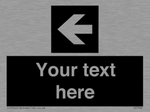 IV7082: Custom Directional signage black arrow left