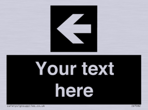 IV7082: Custom Directional signage black arrow left