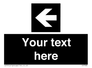 IV7082: Custom Directional signage black arrow left
