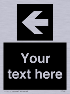 IV7082: Custom Directional signage black arrow left