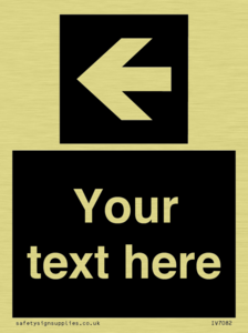 IV7082: Custom Directional signage black arrow left
