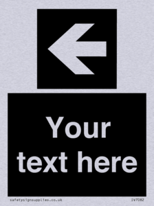 IV7082: Custom Directional signage black arrow left