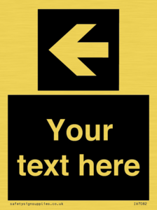 IV7082: Custom Directional signage black arrow left