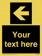 IV7082: Custom Directional signage black arrow left