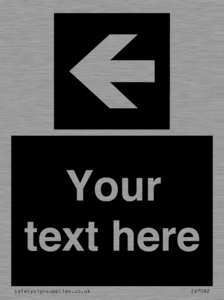 IV7082: Custom Directional signage black arrow left