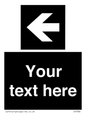 IV7082: Custom Directional signage black arrow left