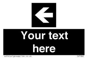 IV7082: Custom Directional signage black arrow left