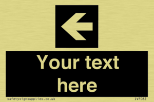 IV7082: Custom Directional signage black arrow left
