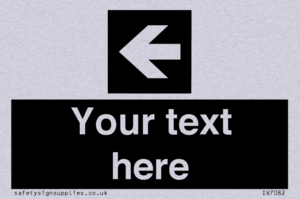 IV7082: Custom Directional signage black arrow left