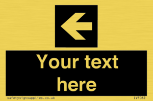 IV7082: Custom Directional signage black arrow left