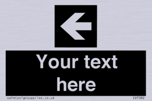 IV7082: Custom Directional signage black arrow left