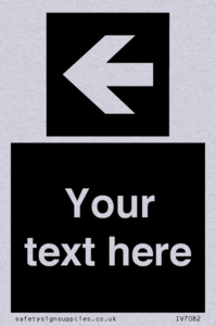 IV7082: Custom Directional signage black arrow left