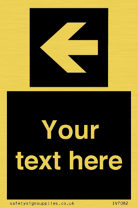 IV7082: Custom Directional signage black arrow left
