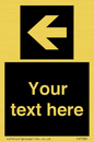 IV7082: Custom Directional signage black arrow left