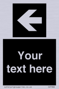 IV7082: Custom Directional signage black arrow left