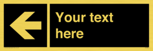 IV7082: Custom Directional signage black arrow left
