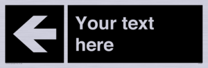 IV7082: Custom Directional signage black arrow left